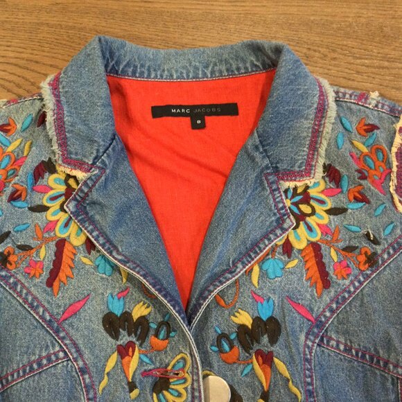 Marc Jacobs embroidered denim blazer - Picture 7 of 9